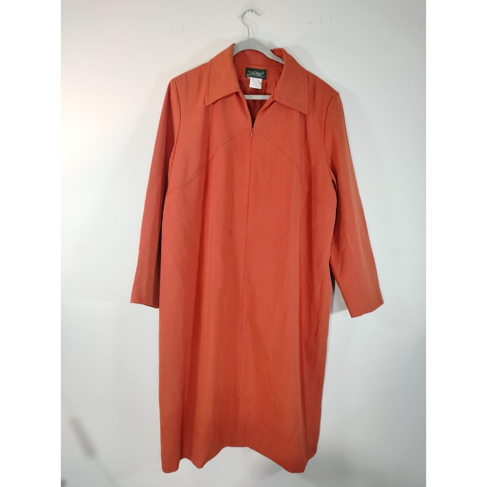 Harve Benard Orange Long Sleeve Dress Plus Size 18W Vintage Style